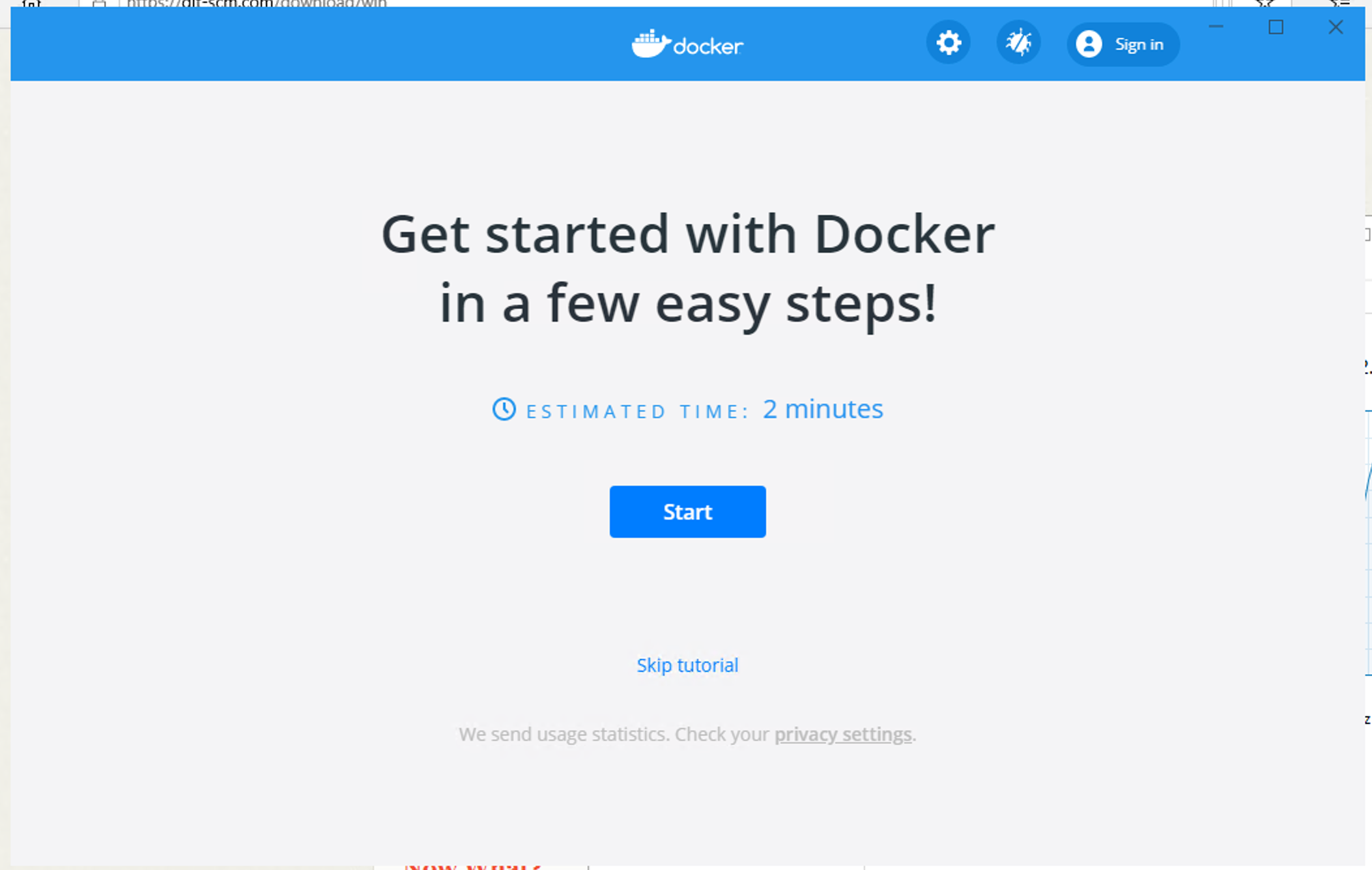 Docker is launched
